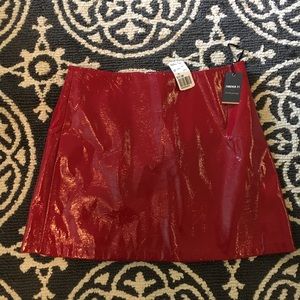 XL red mini skirt